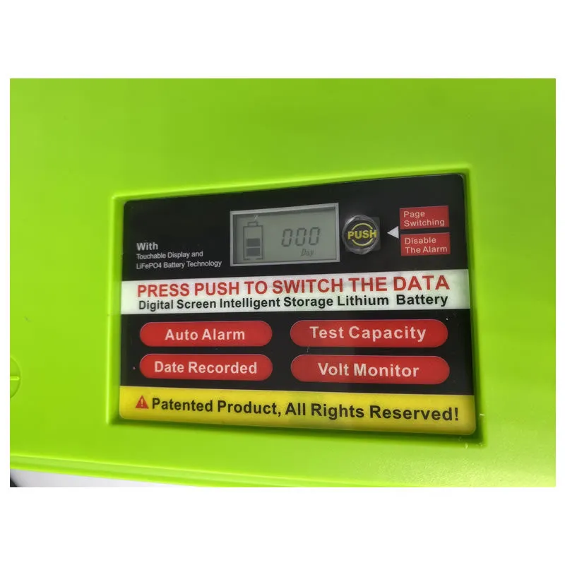 12.8V 100Ah-12.8 1280Wh Lithium Battery With A Digital Intelligent Screen