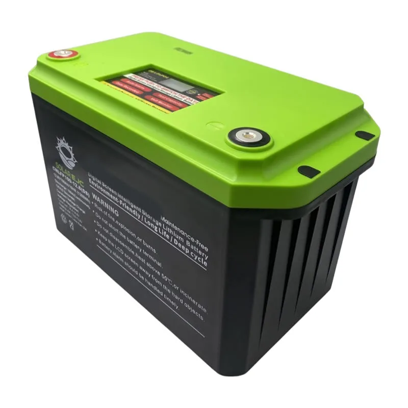 12.8V 100Ah-12.8 1280Wh Lithium Battery With A Digital Intelligent Screen
