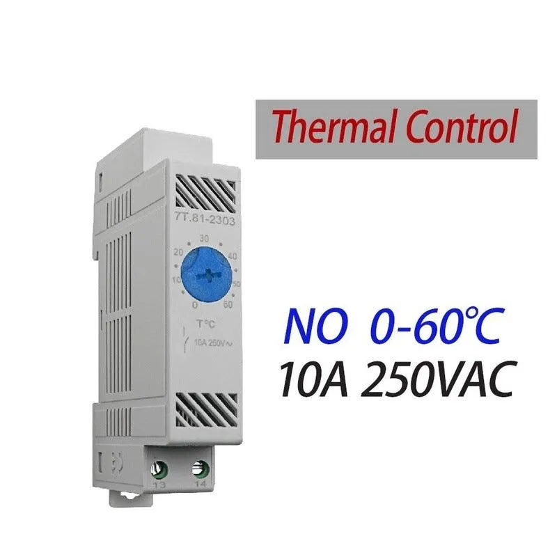 35mm Din Rail NO NC 0-60℃ Industrial Temperature Regulator Automatically Adjusts Heating System Temperature Regulator Thermostat