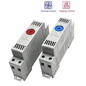 35mm Din Rail NO NC 0-60℃ Industrial Temperature Regulator Automatically Adjusts Heating System Temperature Regulator Thermostat