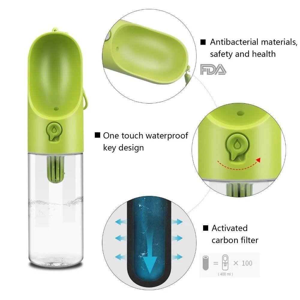 400ML Pet Dog Fedding Drinking Water Bottle