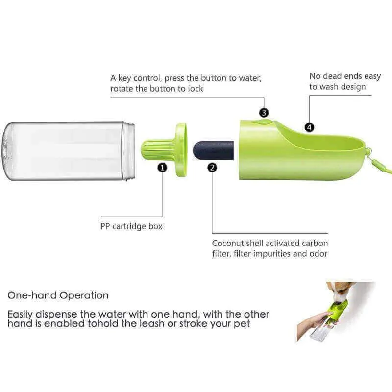 400ML Pet Dog Fedding Drinking Water Bottle