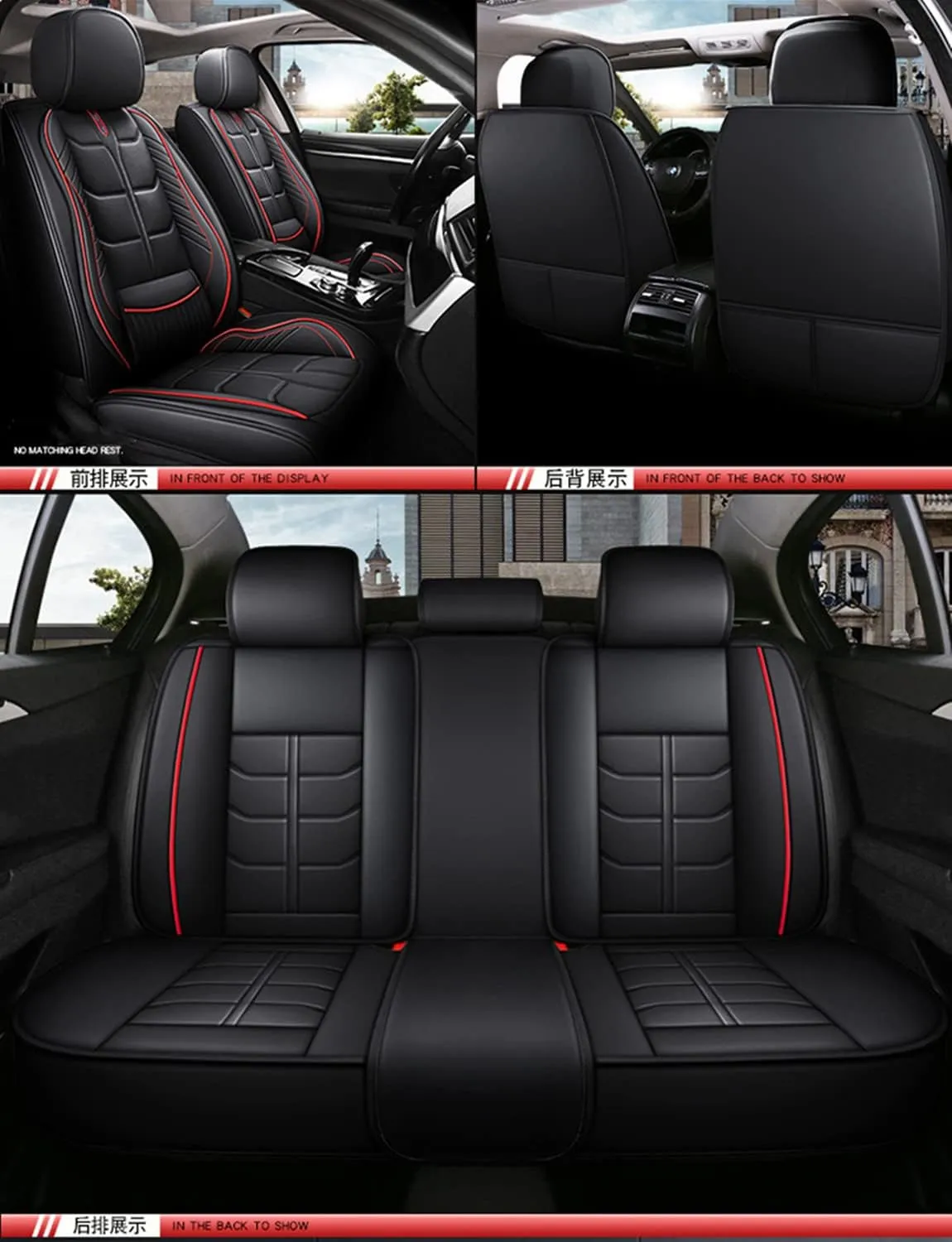 5 Seat Car Seat Cover 68253-13 Red