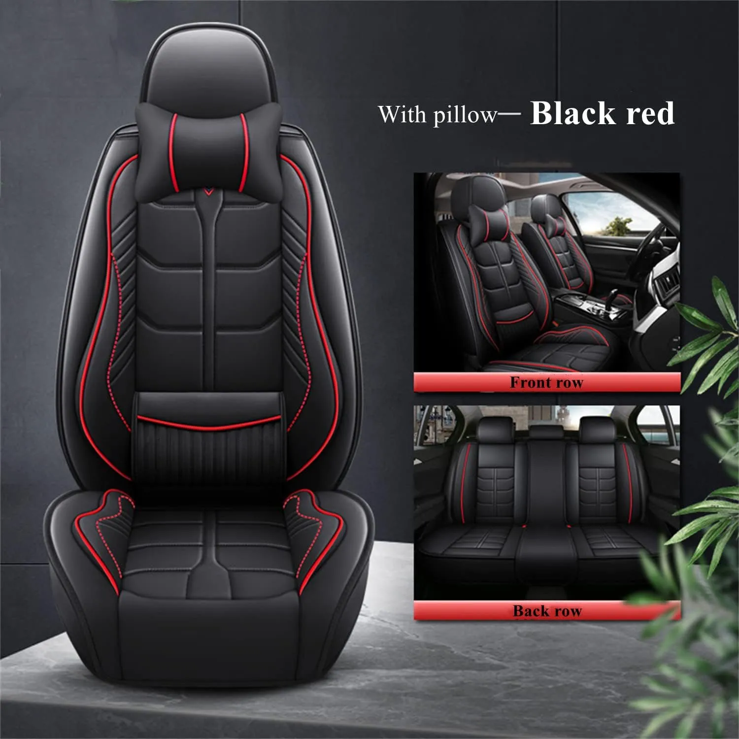 5 Seat Car Seat Cover 68253-13 Red
