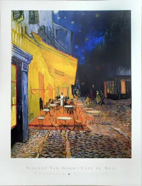 A Sidewalk Cafe at Night by Vincent van Gogh
