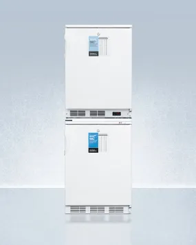 Accucold 24" Wide All-Refrigerator/All-Freezer Combination with Probe Hole - FF7LW-VT65MLSTACKPRO