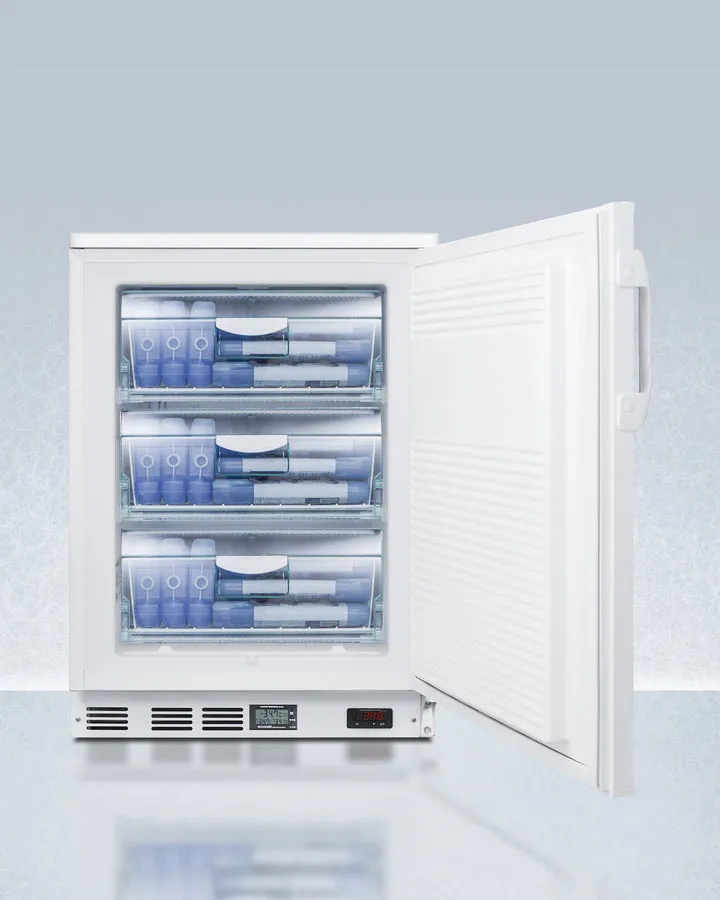 Accucold 24" Wide Built-In All-Freezer in White Factory-installed Lock
