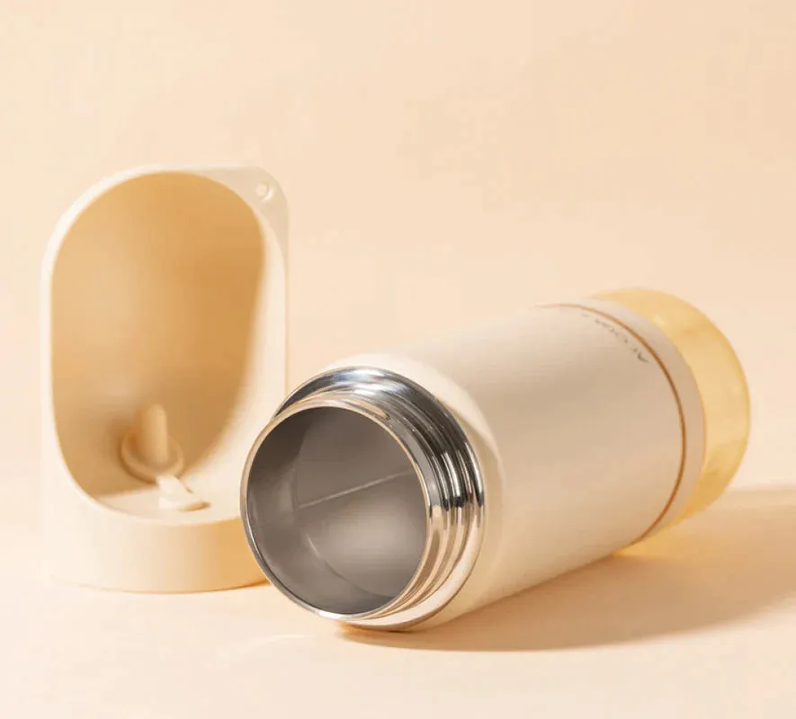 Acqua x Dear Pets Pupperjug Insulated Pet Bottle (18 oz): Milk White