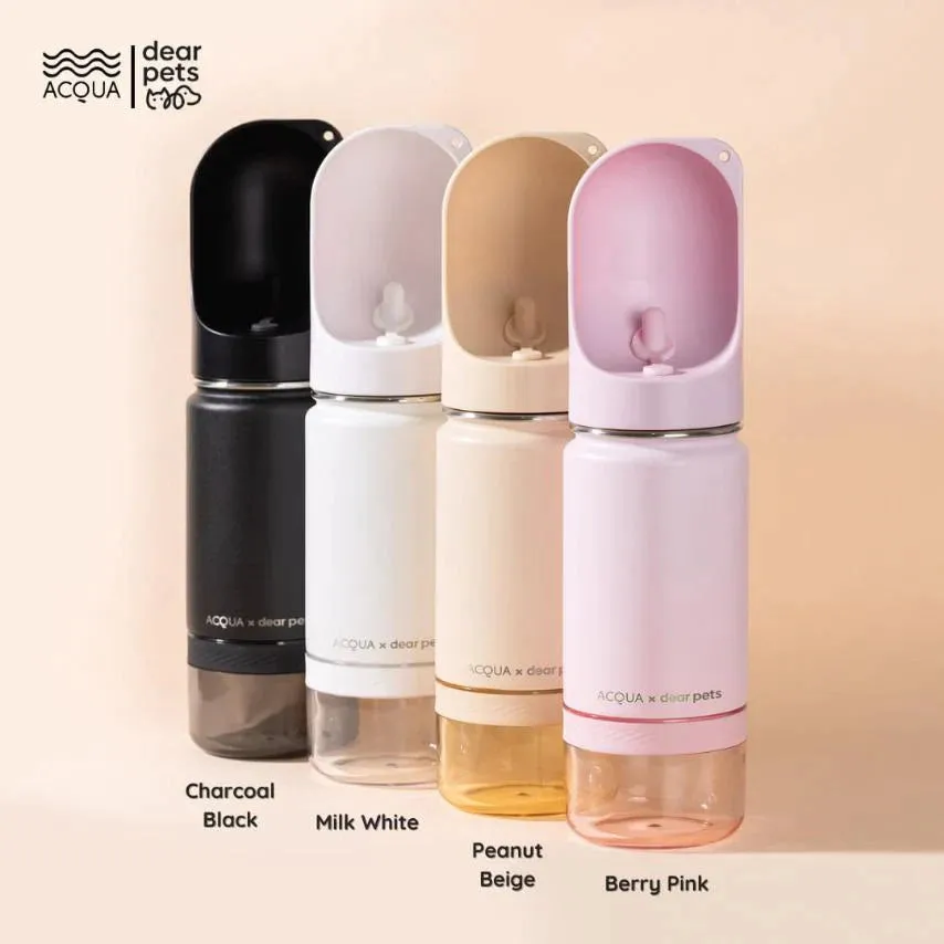 Acqua x Dear Pets Pupperjug Insulated Pet Bottle (18 oz): Milk White