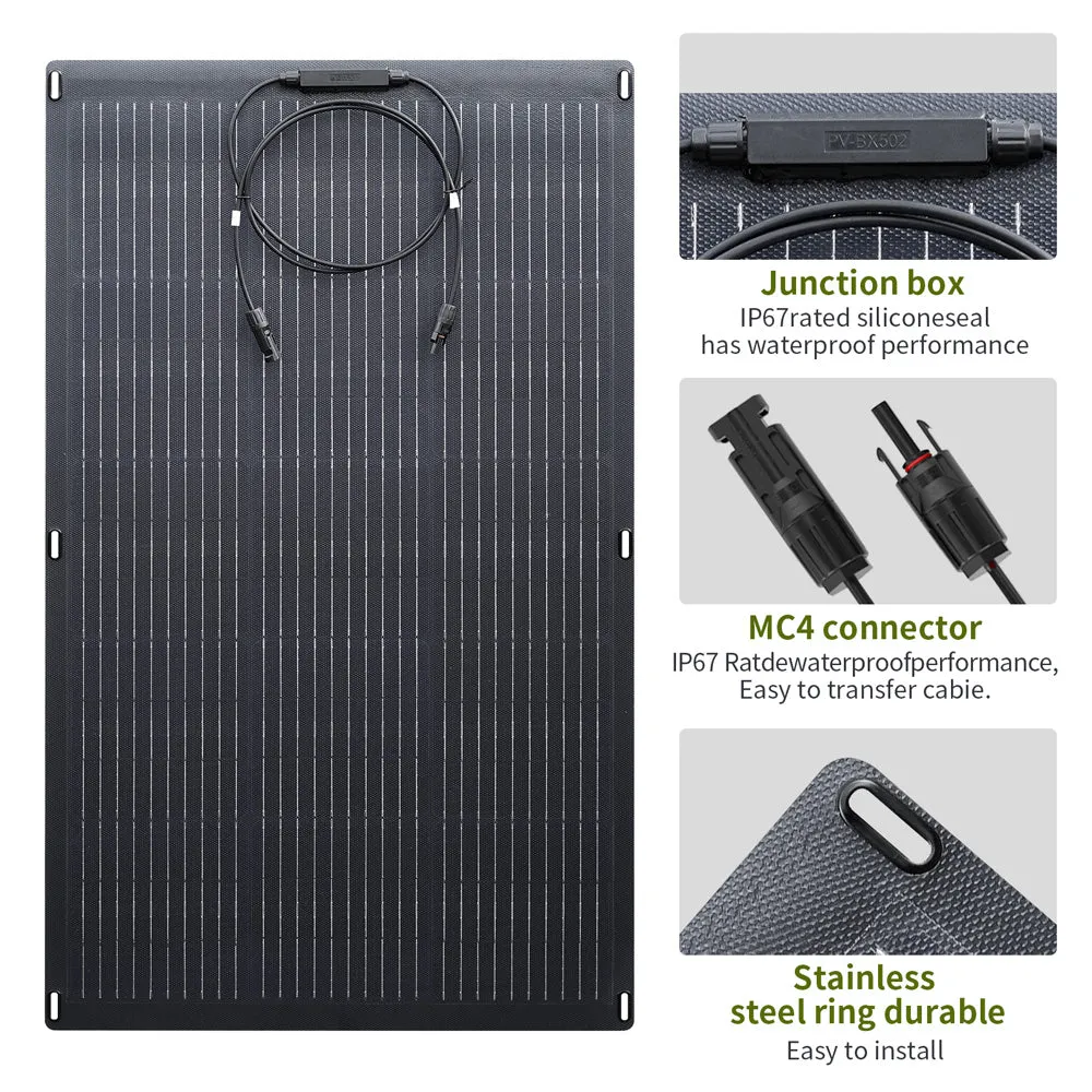 ALLPOWERS Solar Generator Kit 600W (R600   SF100 100W Flexible Solar Panel)