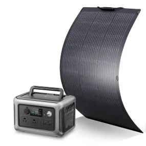 ALLPOWERS Solar Generator Kit 600W (R600   SF100 100W Flexible Solar Panel)