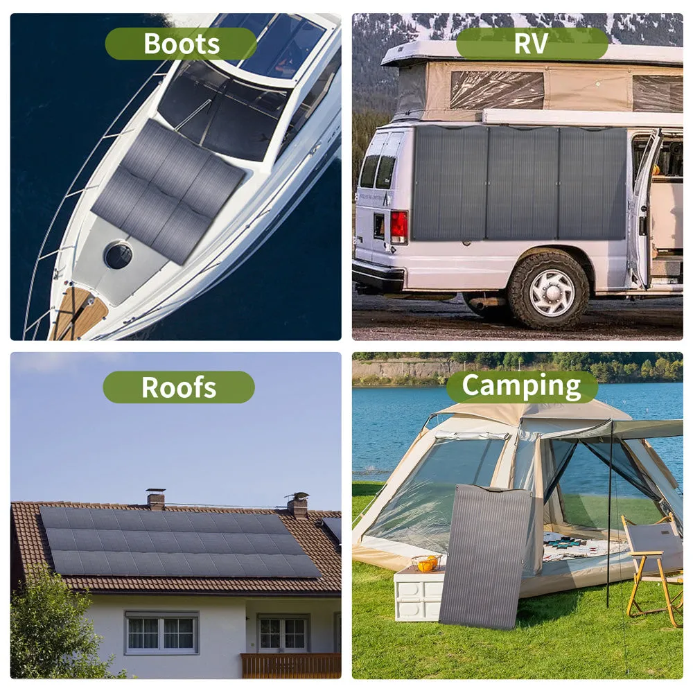 ALLPOWERS Solar Generator Kit 600W (R600   SF100 100W Flexible Solar Panel)