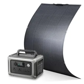 ALLPOWERS Solar Generator Kit 600W (R600   SF200 200W Flexible Solar Panel)