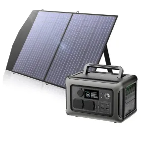 ALLPOWERS Solar Generator Kit 600W (R600   SP027 100W Solar Panel)