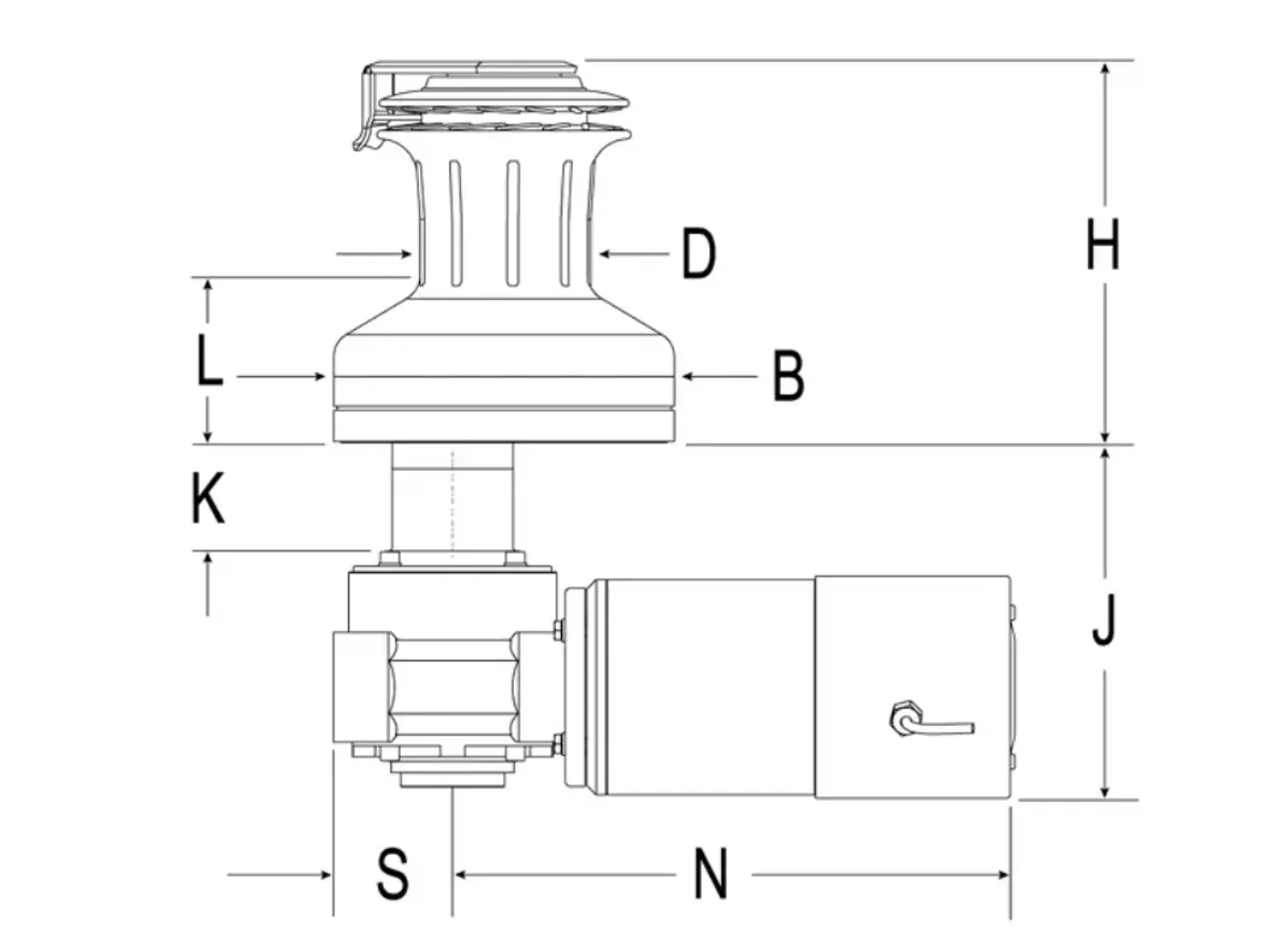 Andersen 46 ST Electric Full Stainless Self Tailing Winch FS E1 - 12 & 24V