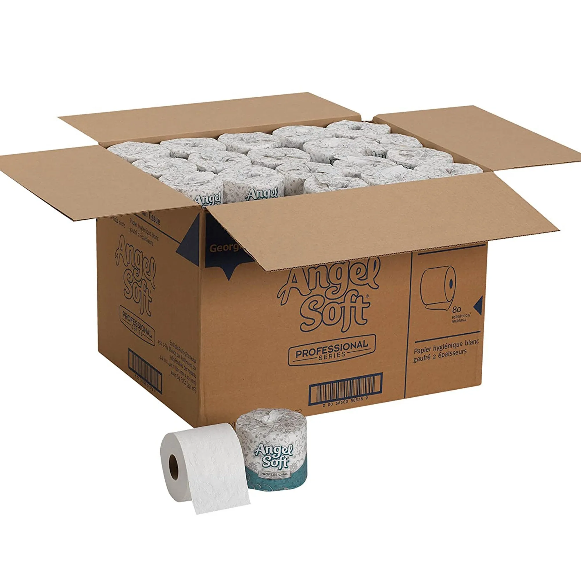 Angel Soft® Ultra Professional Series Toilet Paper, Soft, Absorbent, 2-Ply, White