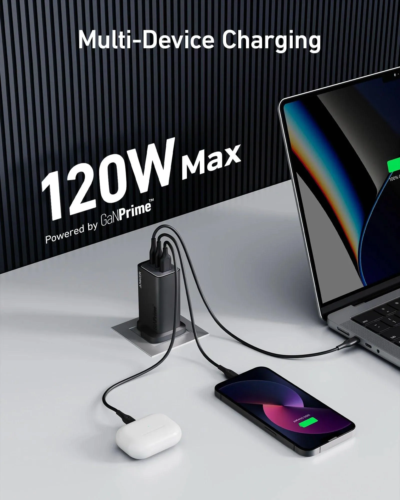 Anker 737 Charger (GaNPrime 120W) - Black