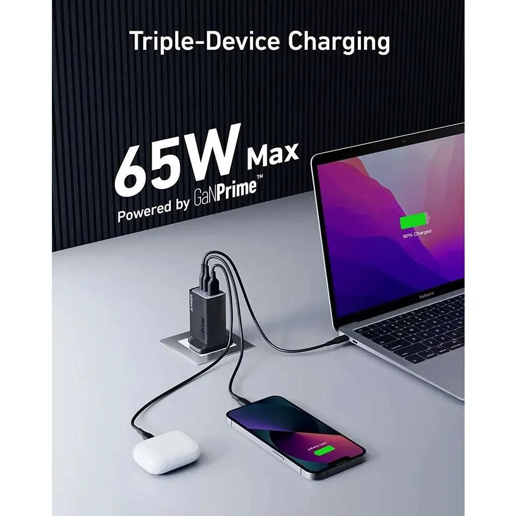 Anker Charger 735 Powerport 65W USB C Gan Charger A2668