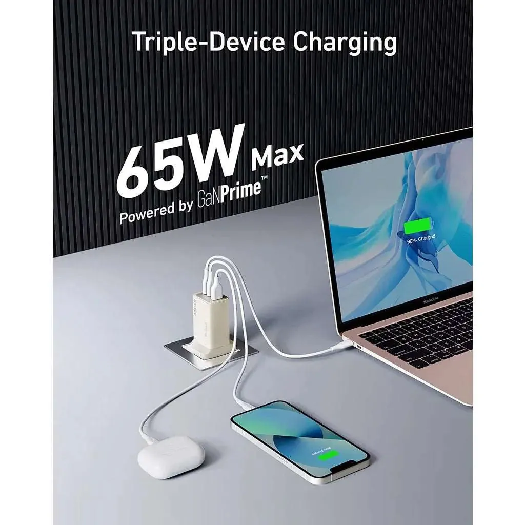 Anker Charger 735 Powerport 65W USB C Gan Charger A2668