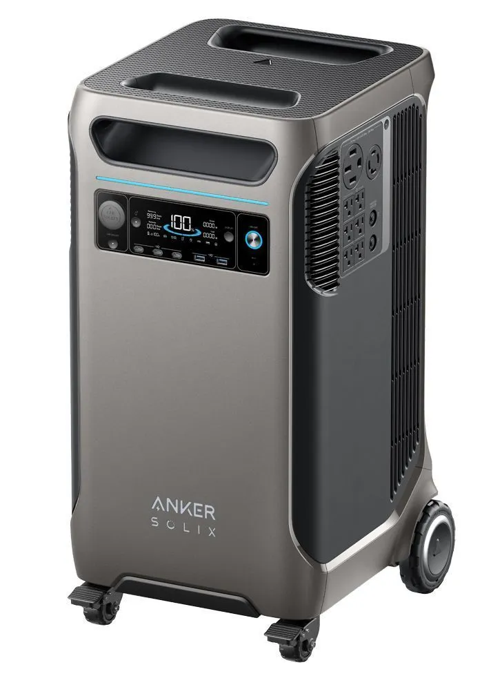 Anker SOLIX F3800 Portable Power Station with Expansion Battery and Transfer Switch - 7.68 KWh