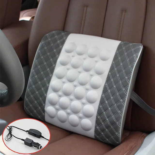 Atreus 12V car seat massage lumbar support cushion for BMW E46 E60 Ford focus 2 Kuga Mazda 3 cx-5 Volkswagen Polo Golf 4 6 GTI