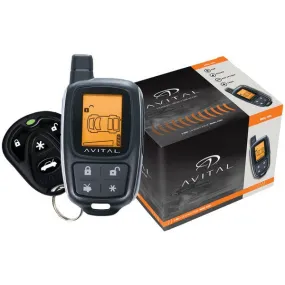 AVITAL 3305L 3305L Responder(R) 2-Way Security System with 4-Button LCD Remote
