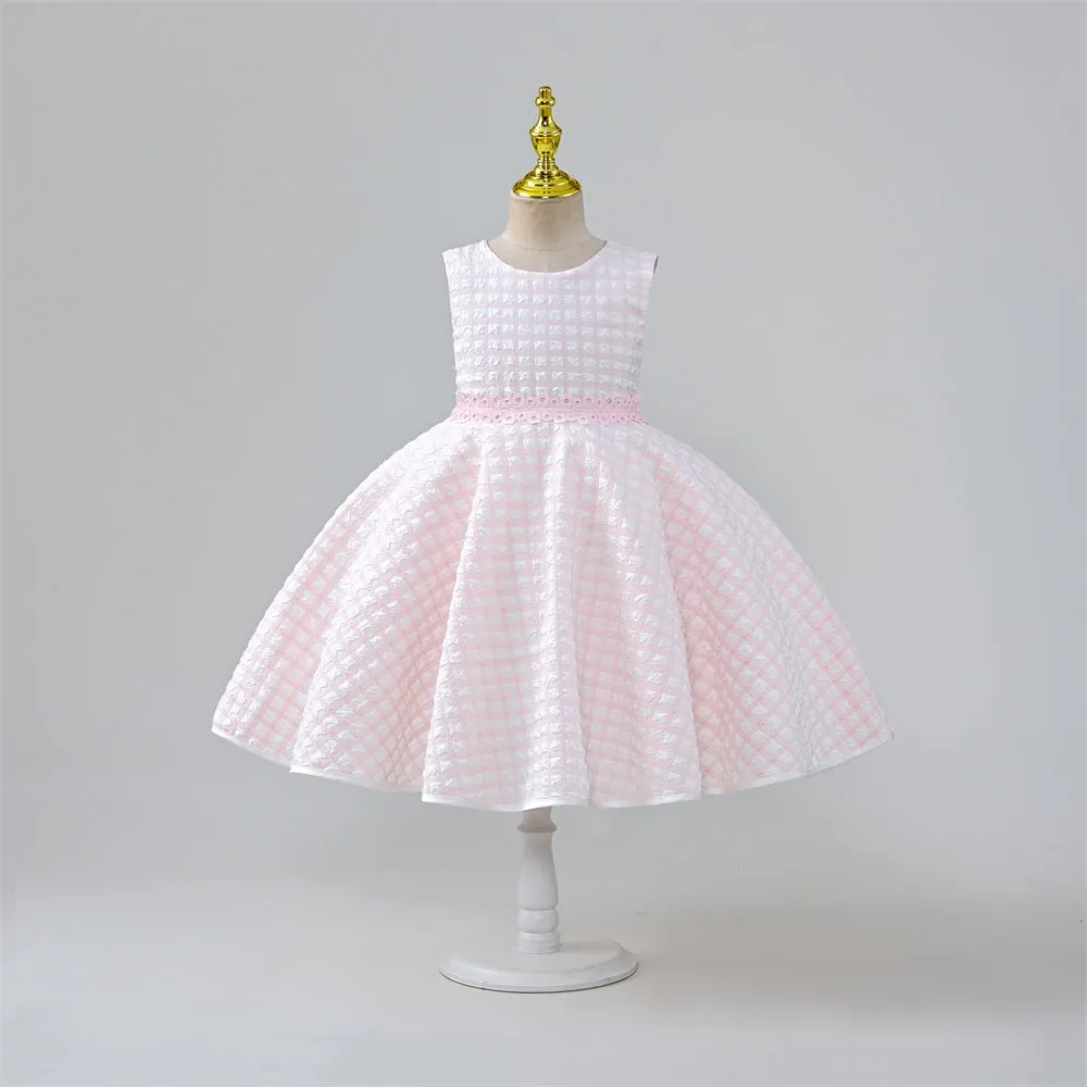 B191813 2 to 7 Years Yoliyolei 3D Pattern Fabric 3pcs girl dress set for 6 year Fall Spring Long Sleeve Fluffy children dresses girls jacket 2-7 Year