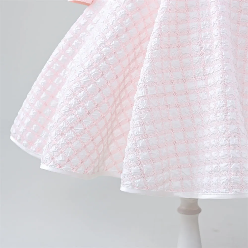 B191813 2 to 7 Years Yoliyolei 3D Pattern Fabric 3pcs girl dress set for 6 year Fall Spring Long Sleeve Fluffy children dresses girls jacket 2-7 Year