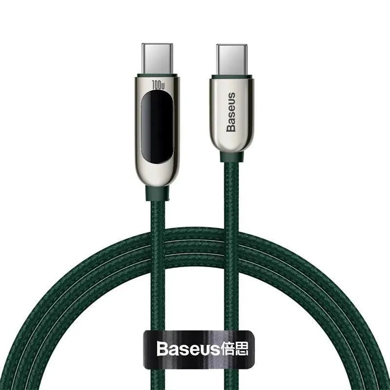 Baseus USB C Cable with Digital Display: High-Speed Fast Charging Cord for Multiple Devices
