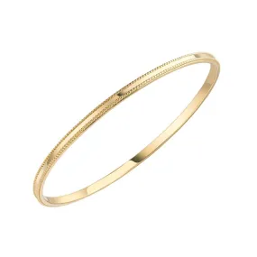 Beginnings Gold Plated Millegrain Bangle