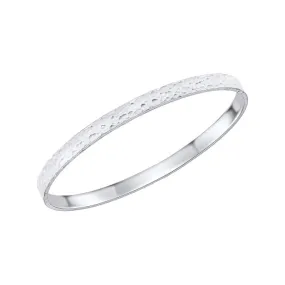 Beginnings Sterling Silver Hammered Texture Bangle