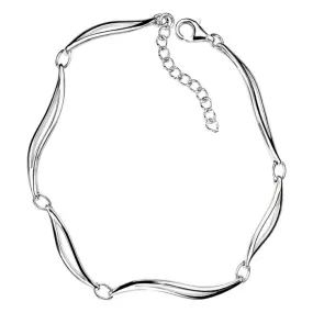 Beginnings Sterling Silver Linked Leaves Bracelet