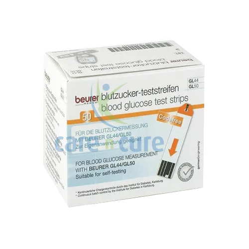 Beurer GL 44/GL 50 Codefree Blood Glucose Test Strips 50 Pieces