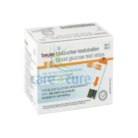 Beurer GL 44/GL 50 Codefree Blood Glucose Test Strips 50 Pieces