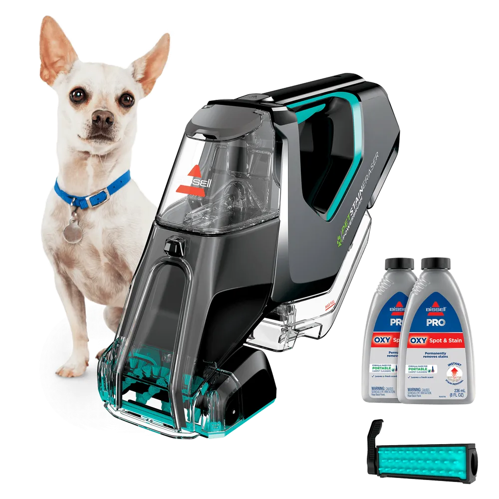 BISSELL Pet Stain Eraser PowerBrush Plus Portable Carpet Cleaner