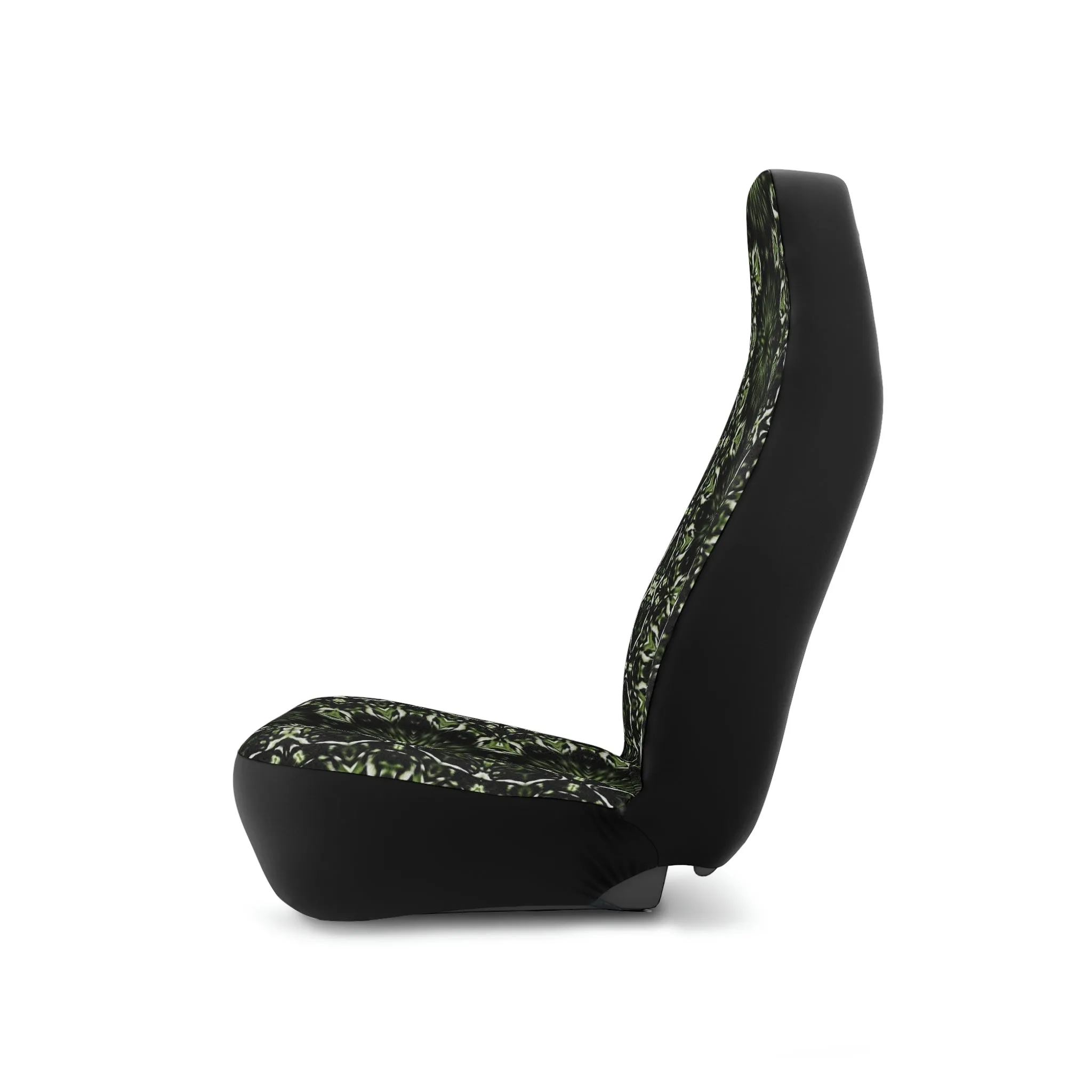 Black and Green Mandala Car Seat Cover