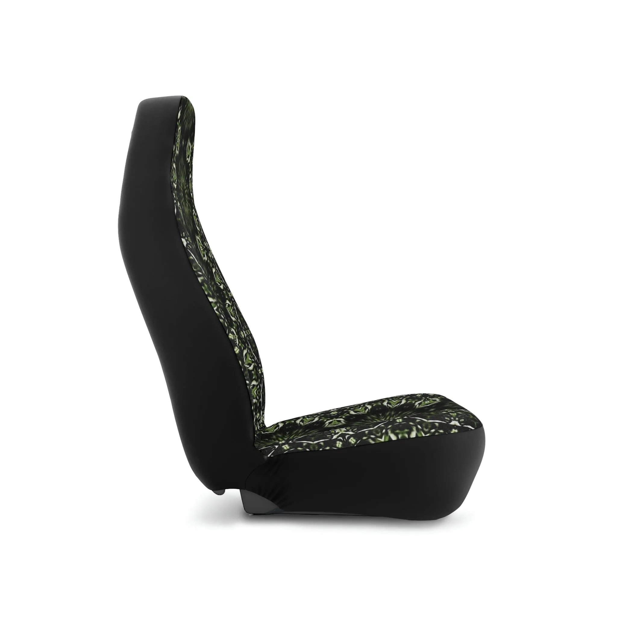 Black and Green Mandala Car Seat Cover