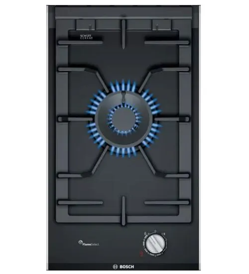 Bosch Series 6 DWB98JQ50B Wall-mounted cooker hood 90 cm   PRA3A6B70K Series 8 Domino gas hob 30 cm Ceramic, Black   PKF375CA2E Series 2 Domino Electric hob 30 cm Black, surface mount with frame