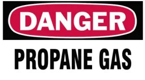 Brady® Gas Cylinder Lockout Labels, Danger Propane, 5 in W x 3 in L, White/Red, 60310