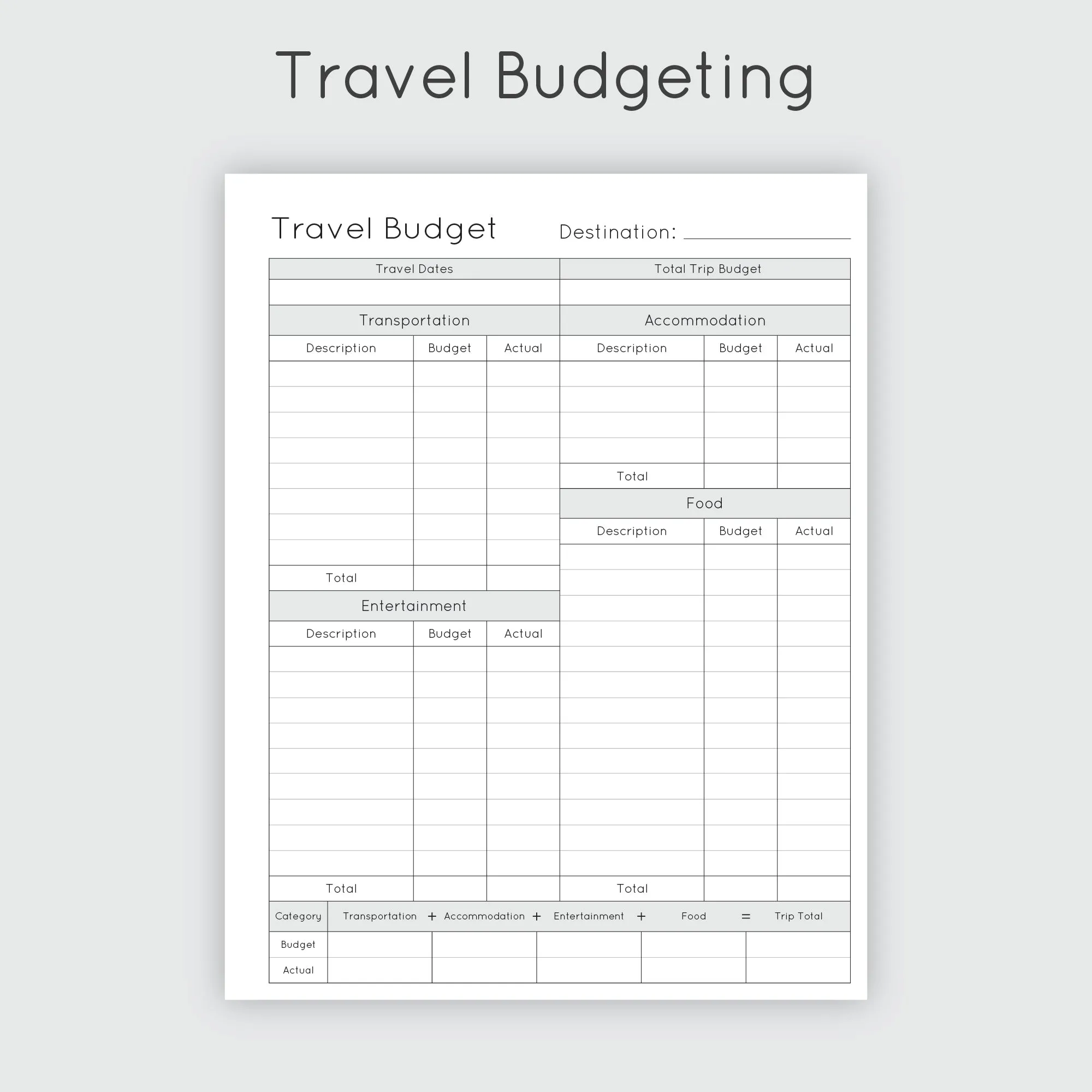 Budget Journal - Funky Flora