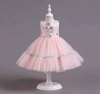 C348 Outong Yoliyolei Elegant Baby Kids Beautiful Party Dress Tutu Ball Gown Mesh Skirt for Girl Wedding Dress