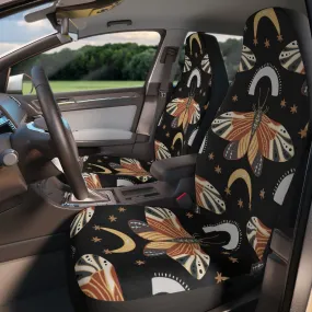 Car Seat Covers, Luna Moth Cute Car Accessories for Women, Hippie Car Decor, Universal Chair Cover, Stars Moon Celestial Vehicle Seat Cover