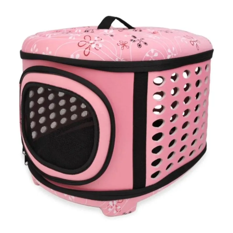 Collapsible Cat Carrier Round - Portable Folding Handbag for Cats