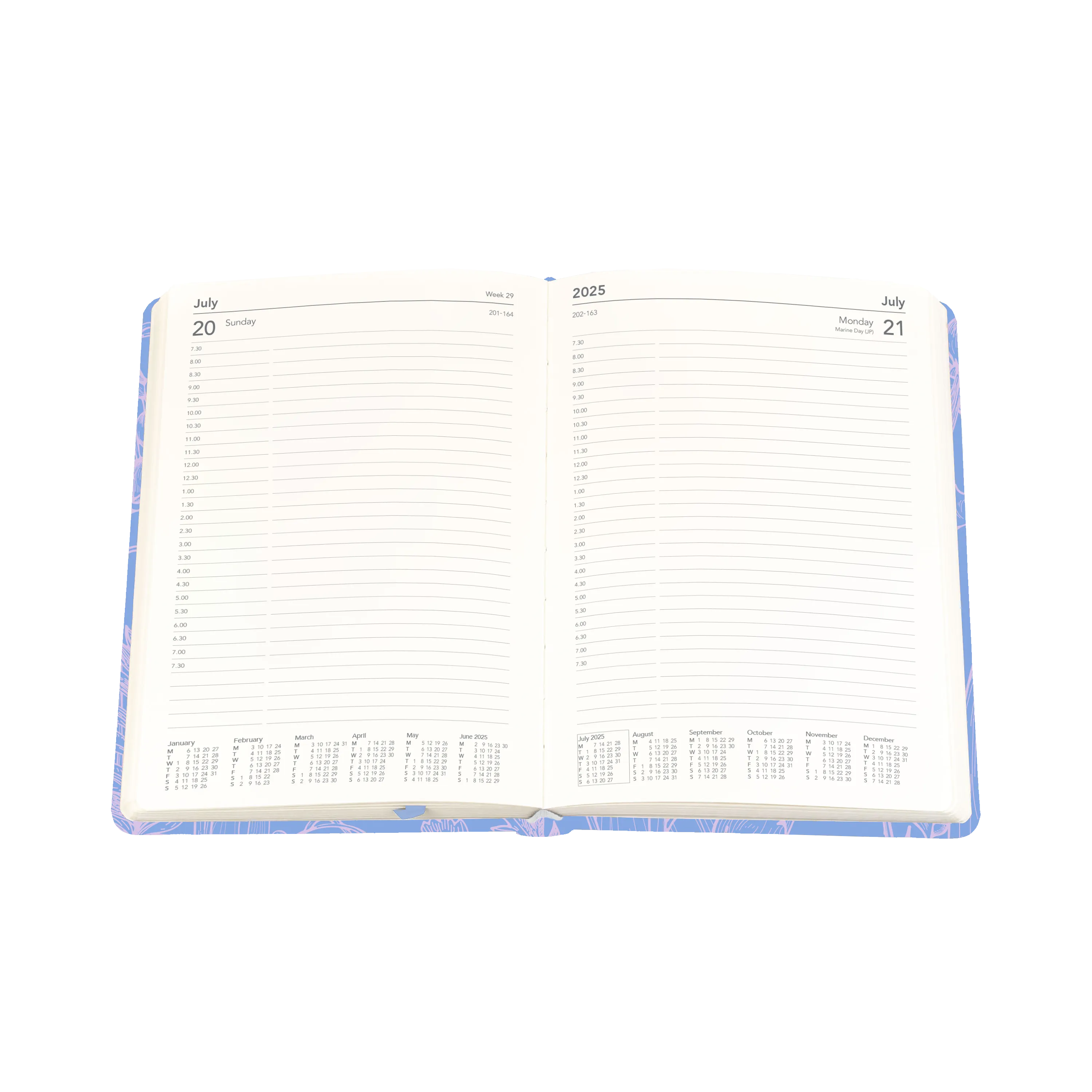 Collins Tara 2025 Diary Planner - Day to a Page View, Size A5