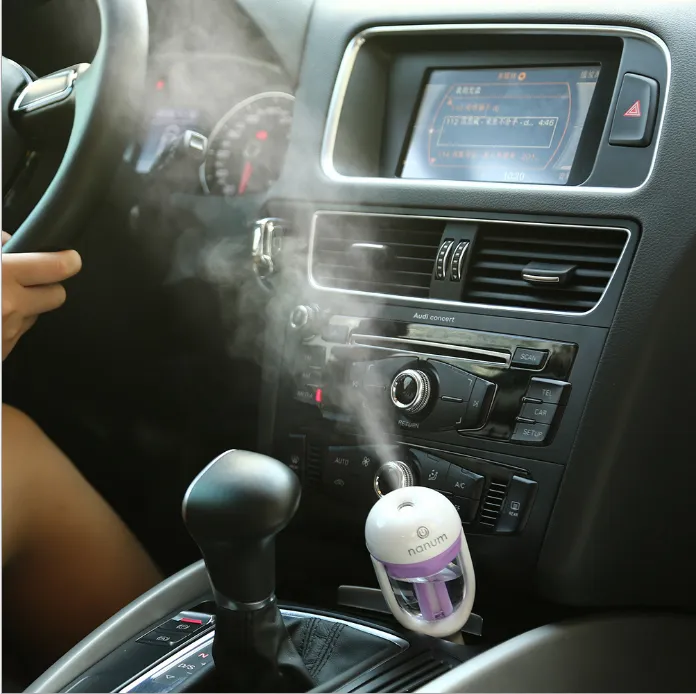 Color: Purple1 - Car Humidifier Air Purifier Freshener Essential