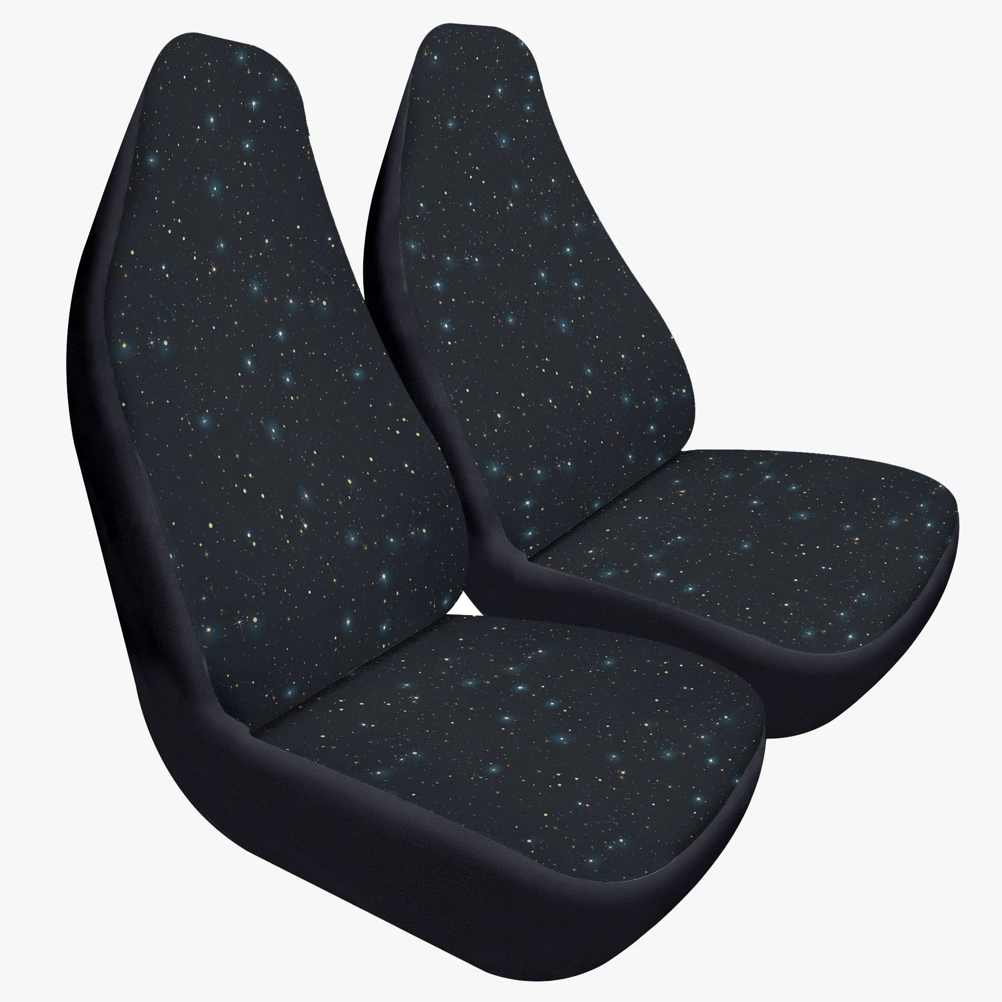 Constellation Stars Car Seat Covers (2 pcs), Space Galaxy Pattern Auto Front Dog Pet Vehicle SUV Universal Protector Accessory Men Women