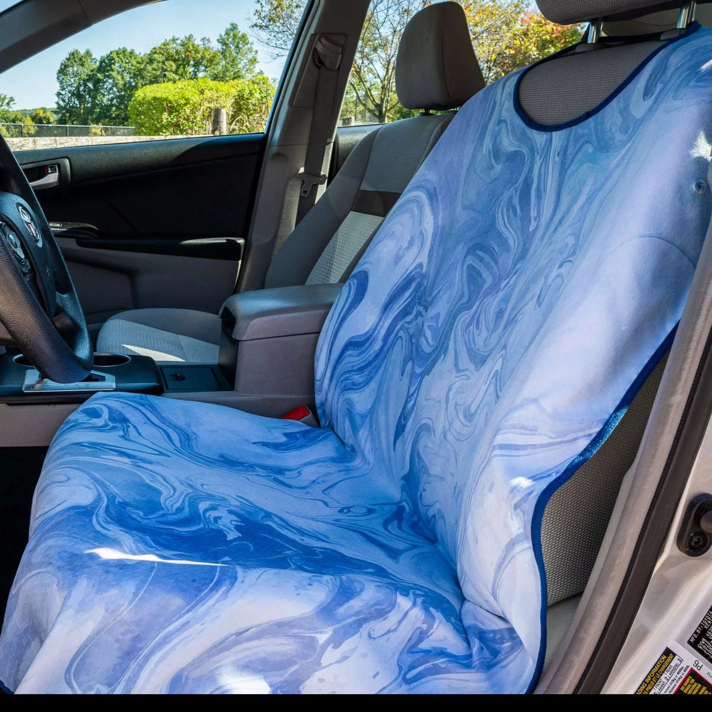 Cool Blue Marble Car Seat Cover