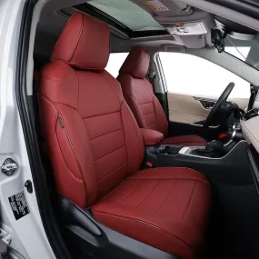 Custom Fit Prius Seat Covers for Select Toyota Prius Le,Xle,Limited,Leco,Nightshade,Prime 2016 2017 2018 2019 2020 2021 2022 - Full Set- Leather  "INSTOCK"