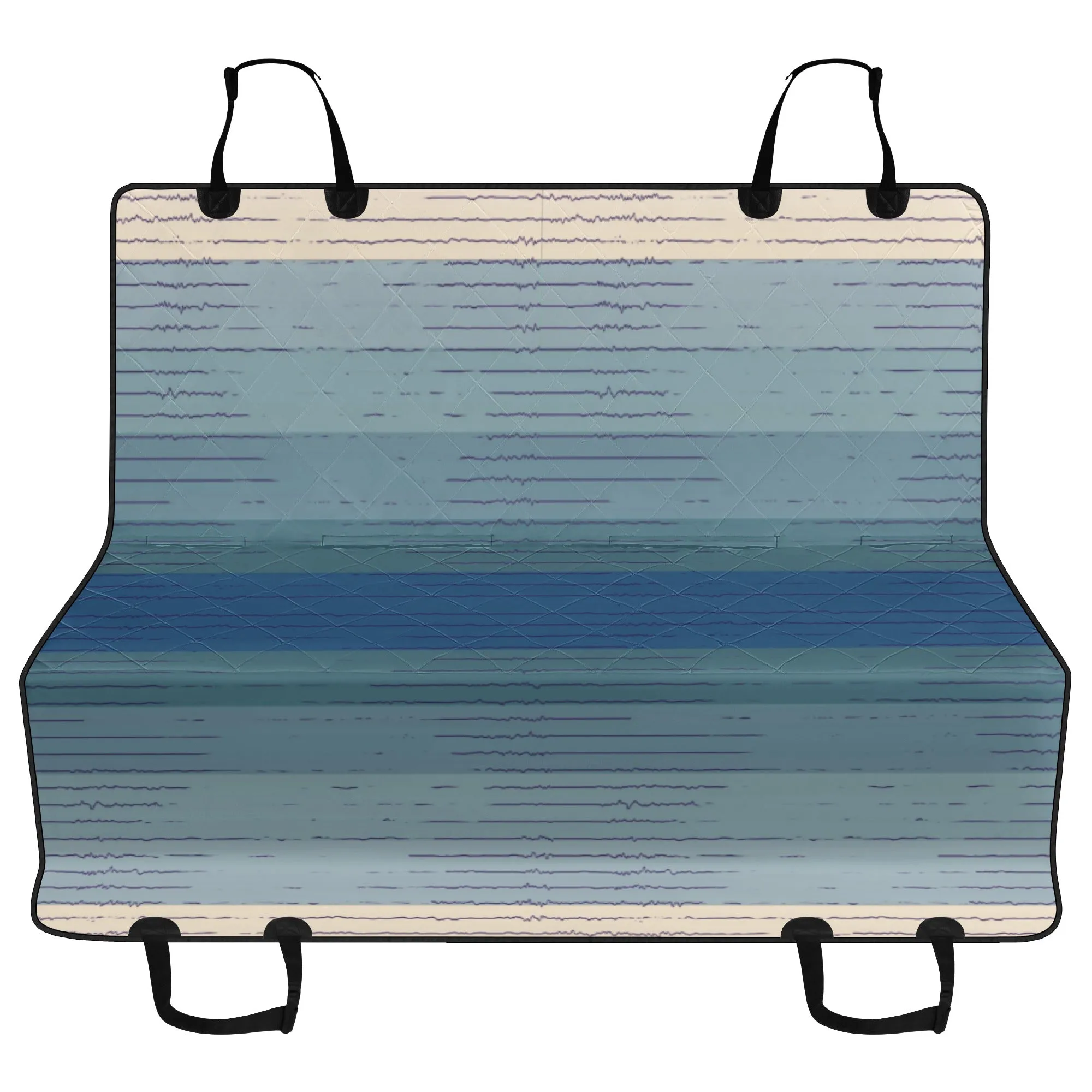 Dog Car Seat Covers and Hammocks | Pet Accessories | Back Seat Cover for Dogs and Cats-Blue Rainbow Sunset
