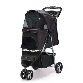 Dogline Black Casual Stroller   Removable Cup Holder Dog Carrier